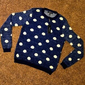 Romeo & Juliet Navy polka dot sweater